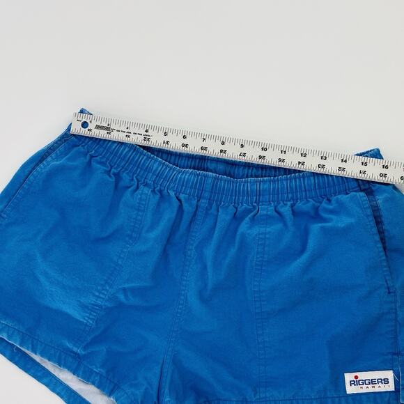 Vintage Riggers Hawaii Shorts Size XL USA Blue Surf Beach VTG 80’s 90’s - Picture 7 of 8
